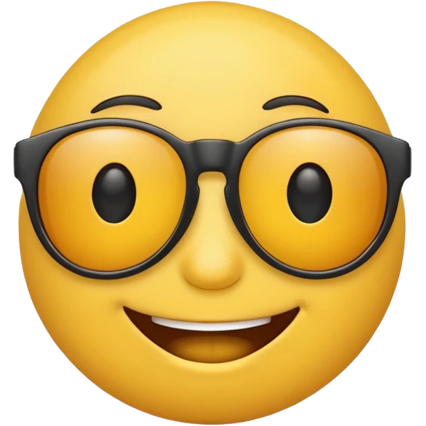 Smiling emoji lowering its sunglasses to give a playful or intrigued look. emoji