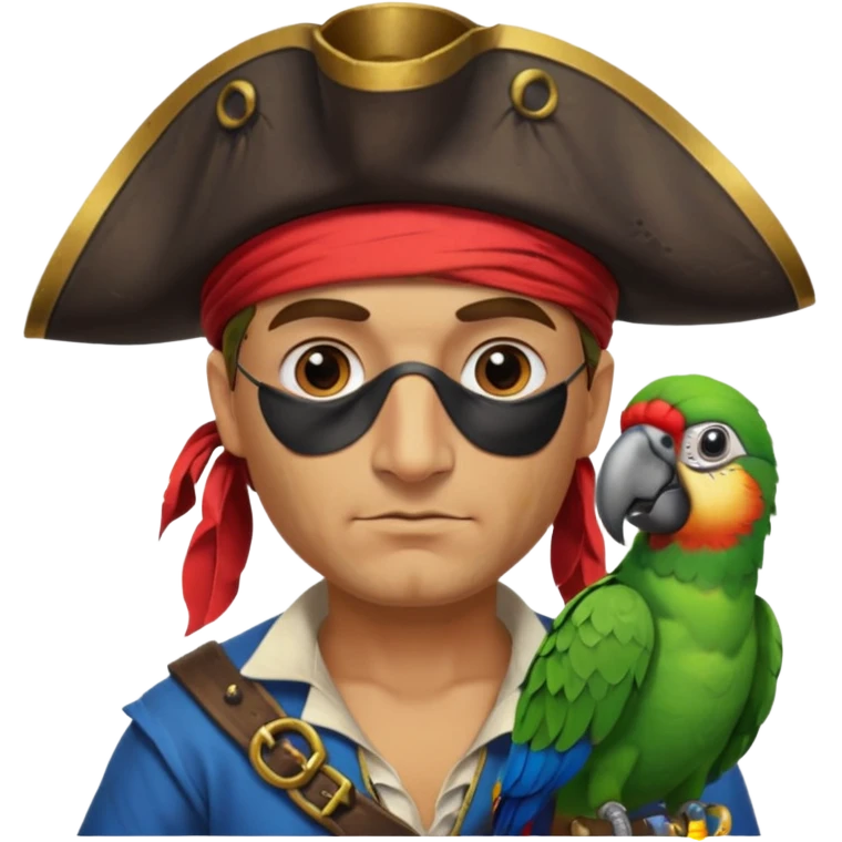 pirate and parrot emoji