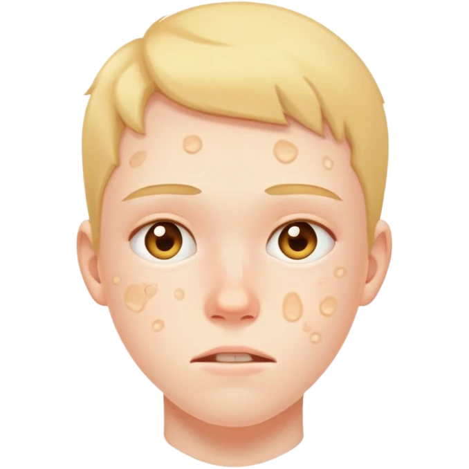 teenager face with acne breakout emoji