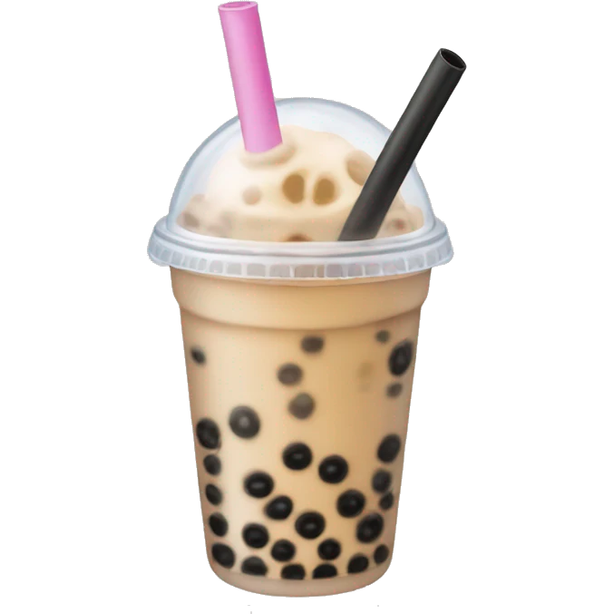 Bubble tea with beige straw emoji