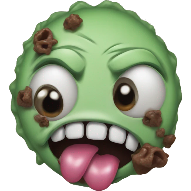 zombie poop with tongue smiley emoji