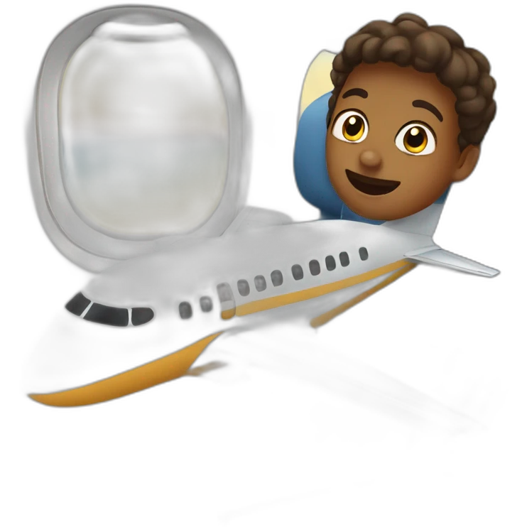 Kid on a plane emoji