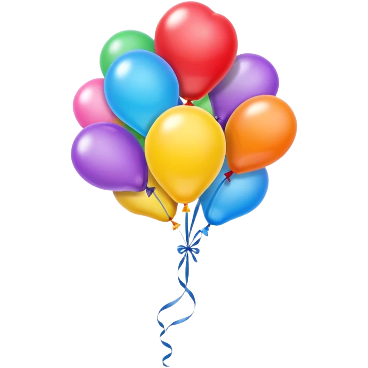 flowert shaped flying balloons emoji