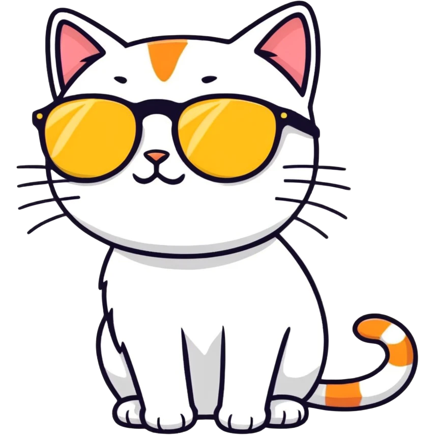 Cat with sunglasses emoji