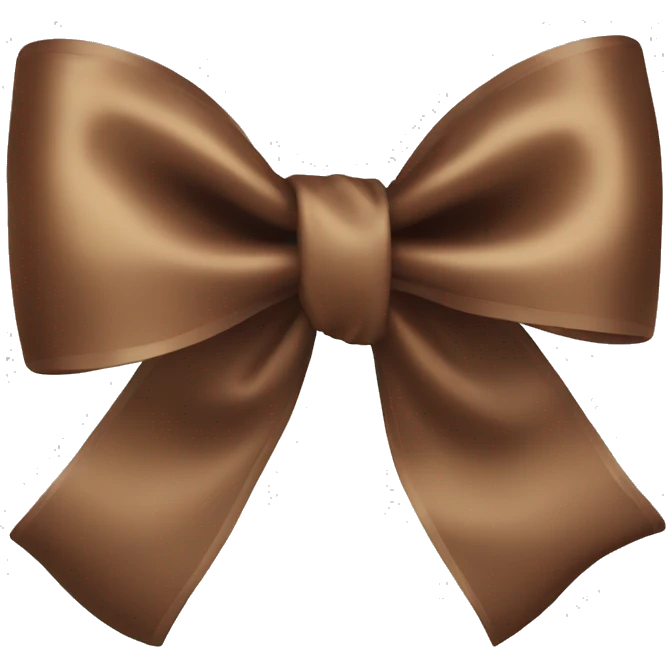 Brown satin bow  emoji