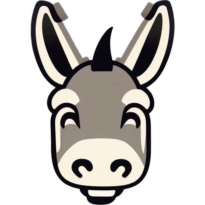 Donkey head smiling  emoji