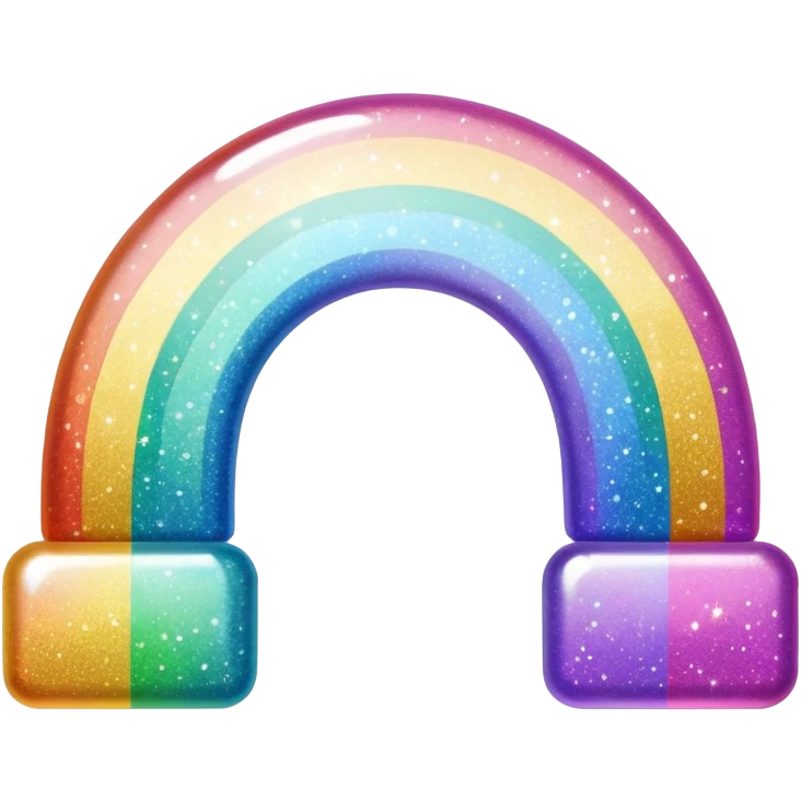 Glitter arc en ciel  emoji
