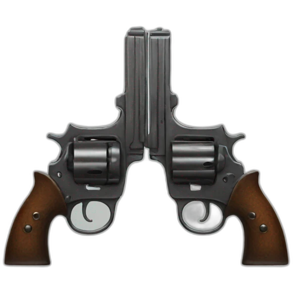 double pistols emoji
