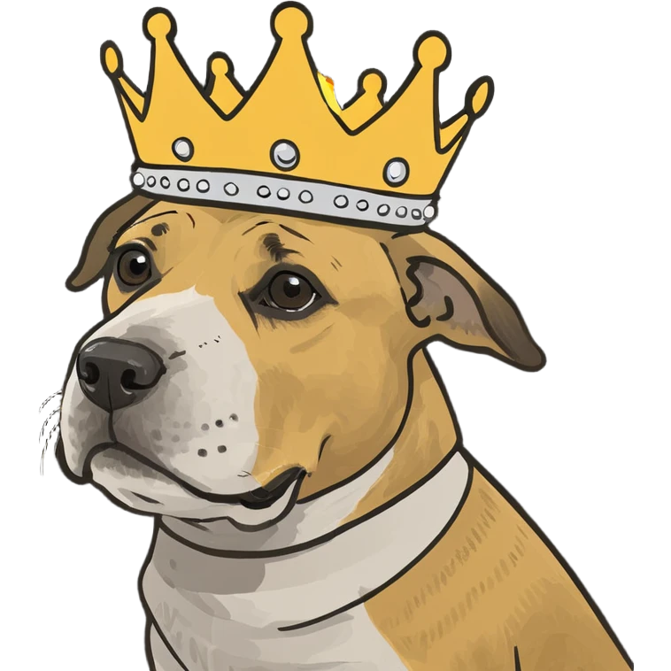 Dog wearing a crown emoji