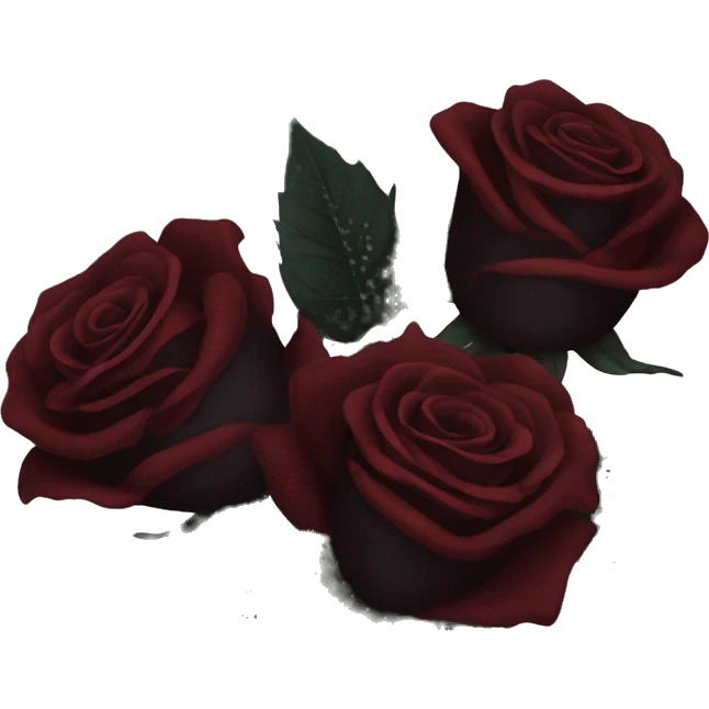 Gothic Black roses and dark red roses in a bouquet  emoji