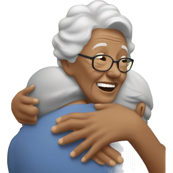 grandma hugging her nepehw  emoji