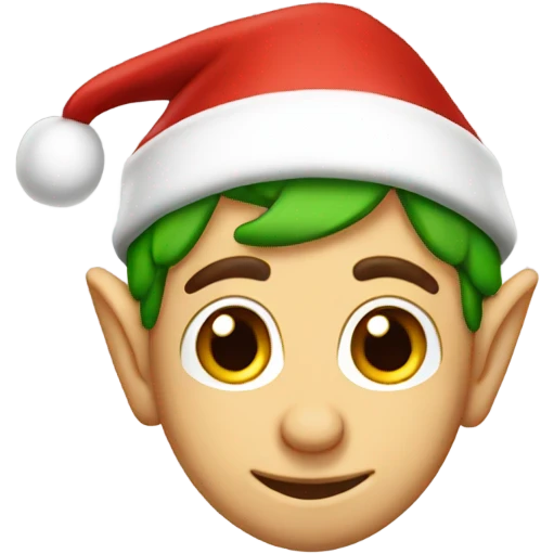 elf male santa hat emoji