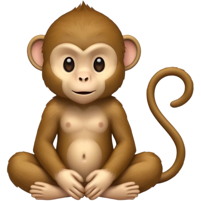 monkey sitting pose emoji