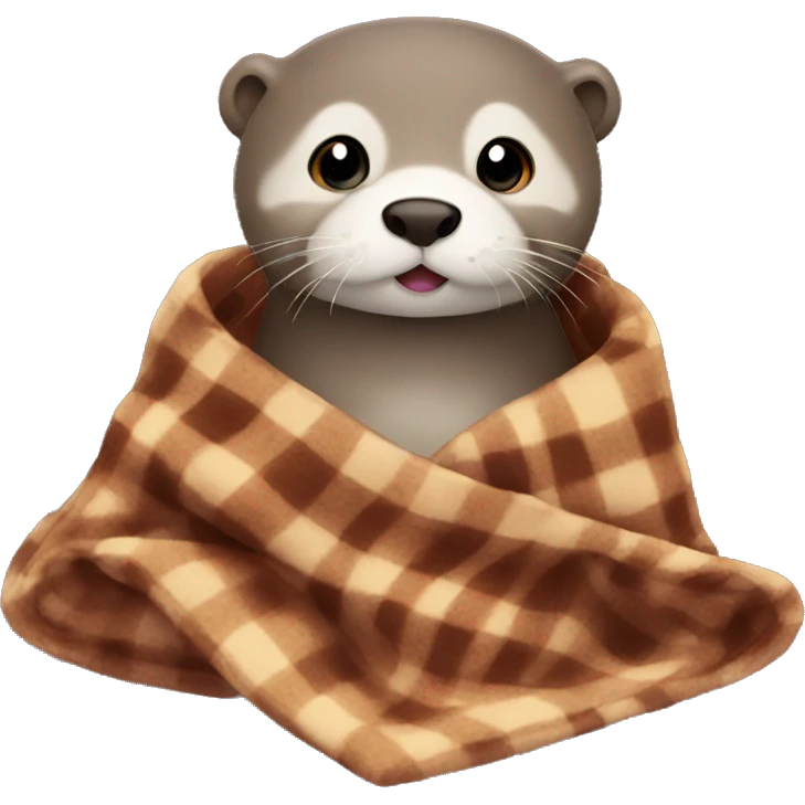 otter cozy in blanket emoji