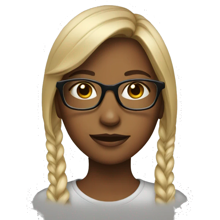 girl with glasses emoji