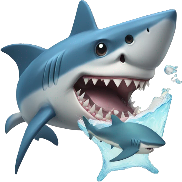 shark eating baby shark emoji