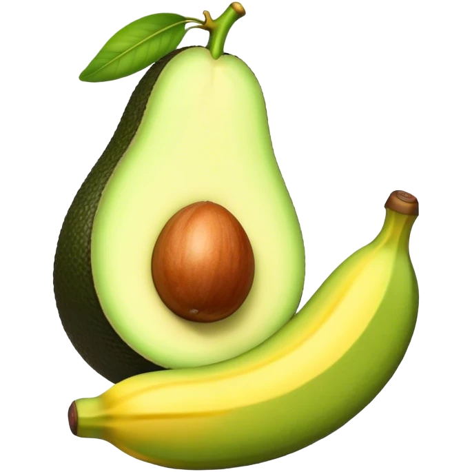 Avocado and banana emoji