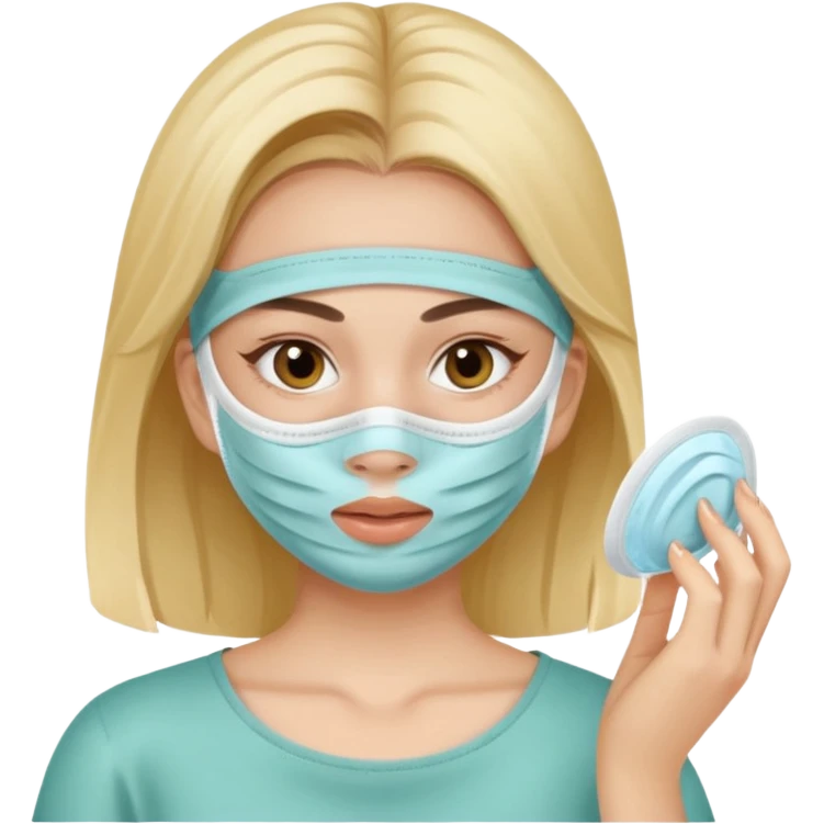 an emoji of a girl doing skincare emoji