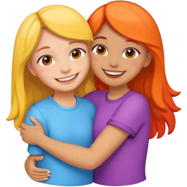 Make an best Friends Sticker in Cartoon Style emoji