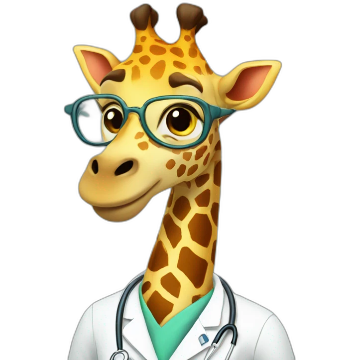 Doctor Giraffe emoji