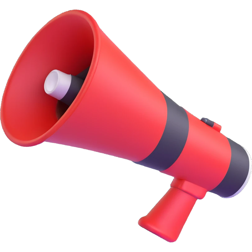 megaphone angled view emoji