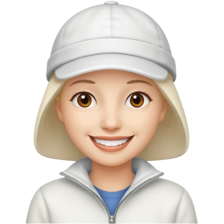 woman with white cap emoji