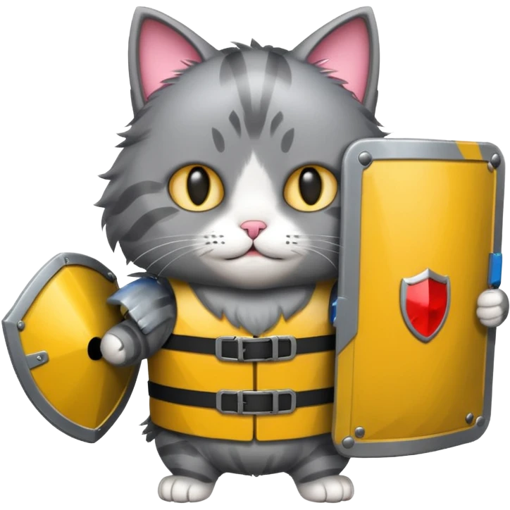Cat with a riot shield emoji