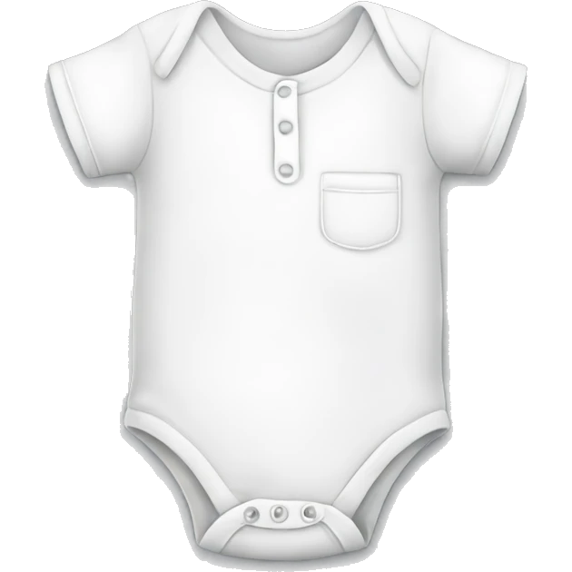 Plain white baby’s onesie shirt emoji