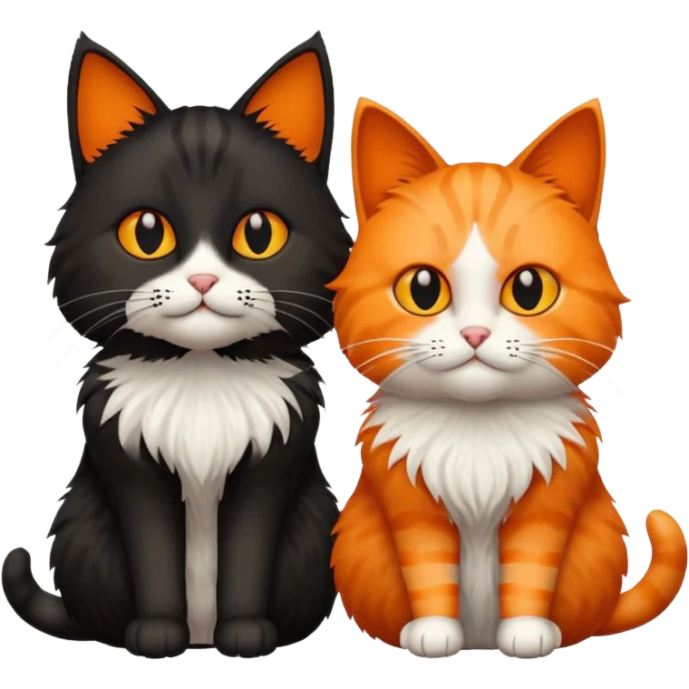 two cats in love emoji