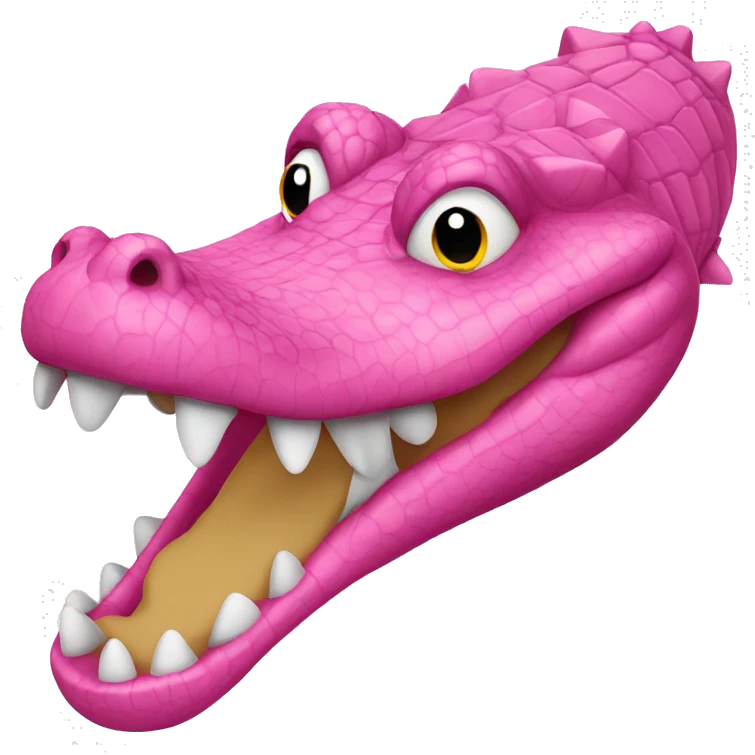 Pink alligator emoji