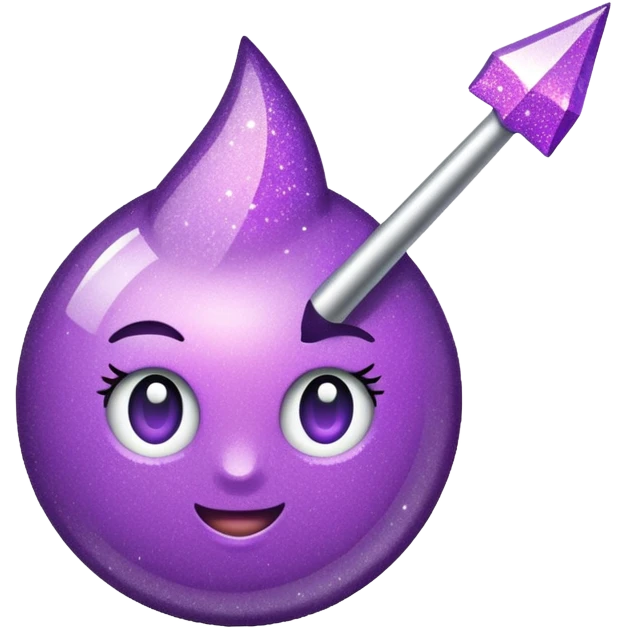 flecha para direita com glitter e roxa > emoji