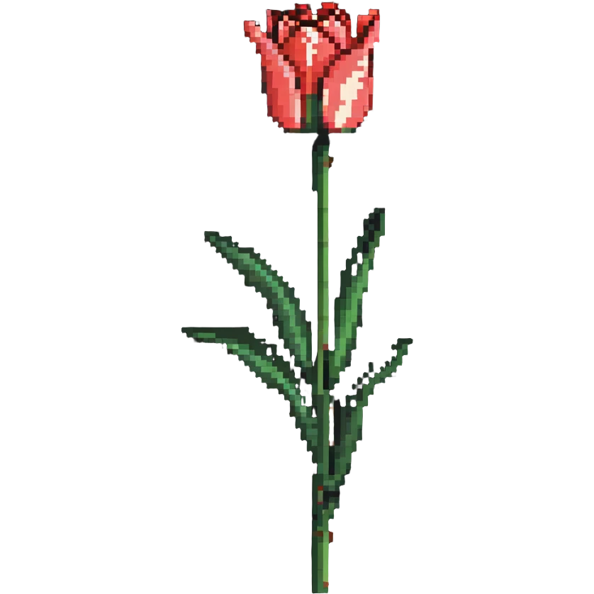 single tulip flower emoji