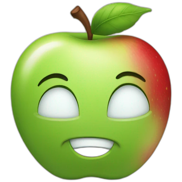 smirking apple emoji