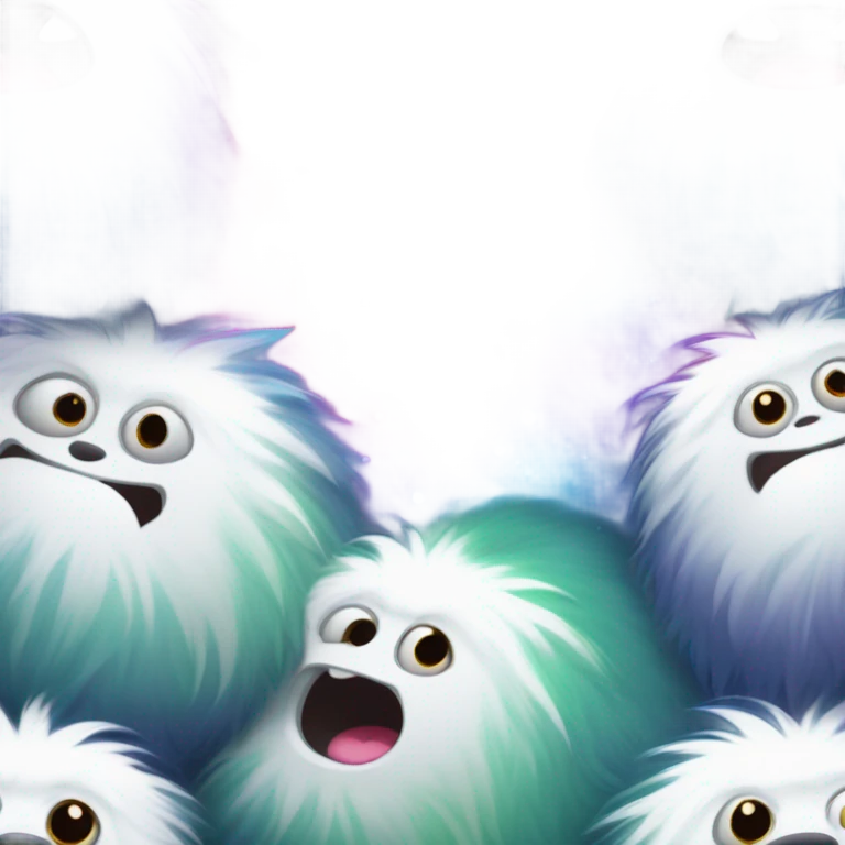 fat rainbow yeti run emoji