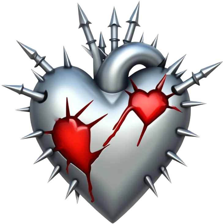 heart with metal thorns emoji