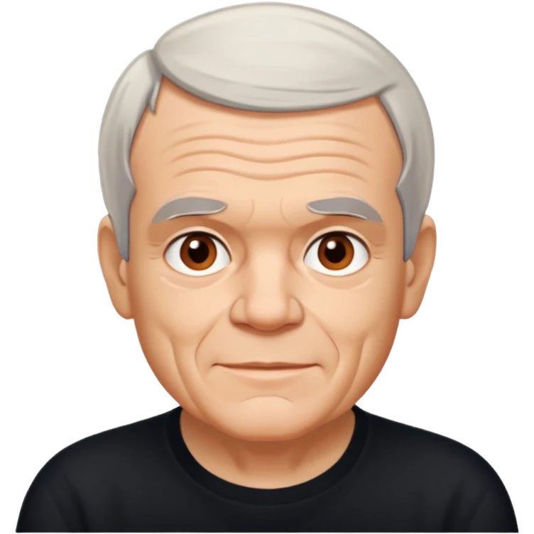 Milan Kundera subtly betraying his serious personality emoji