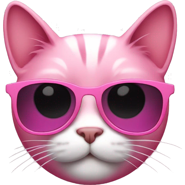 Pink Cat with sunglasses emoji
