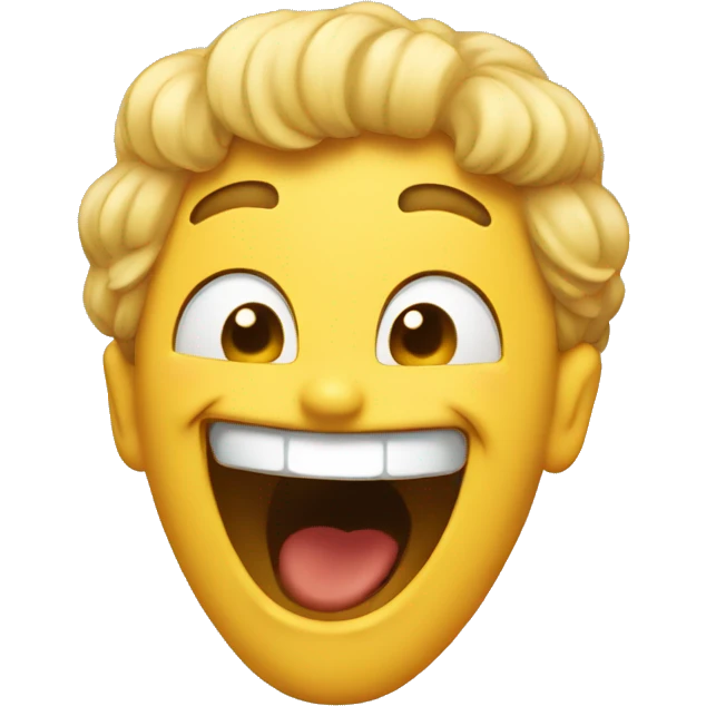 A big heart laughing emoji