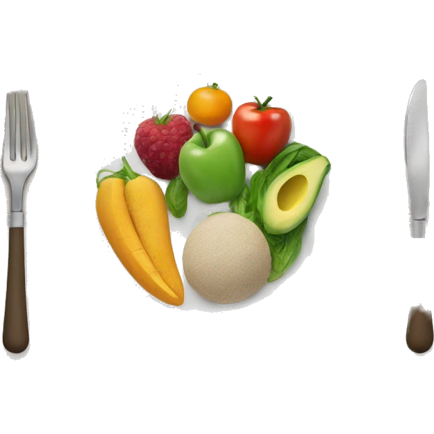 plate of healthy food  emoji