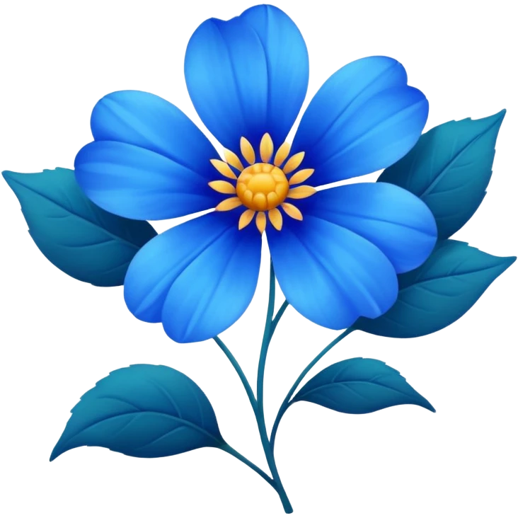 Flor azul emoji