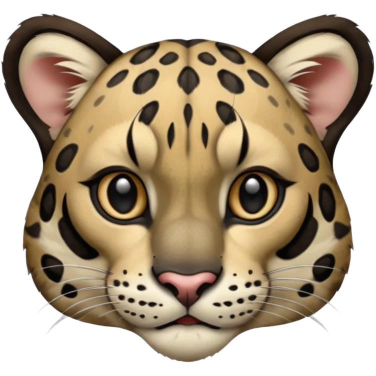 A clouded leopard face emoji emoji