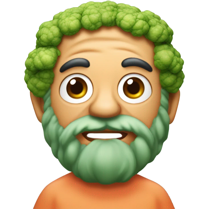 plato de comida con salmón un poco de brócoli y un poco de puré de calabaza  emoji