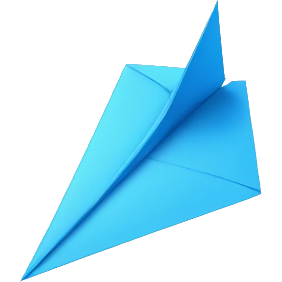 Blue paper plane  emoji