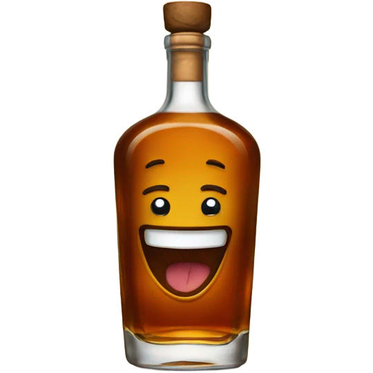 Happy whiskey emoji