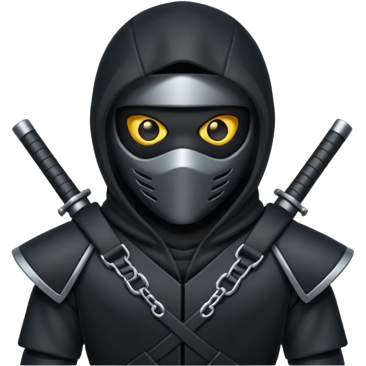 hooded ninja robot emoji