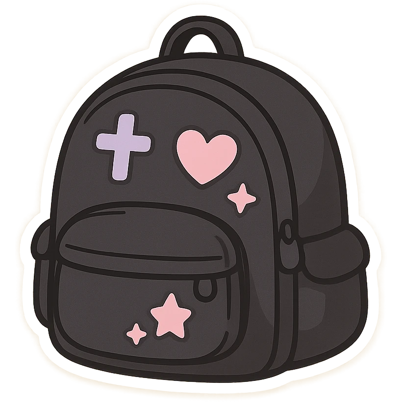 pastel emo black object   emoji
