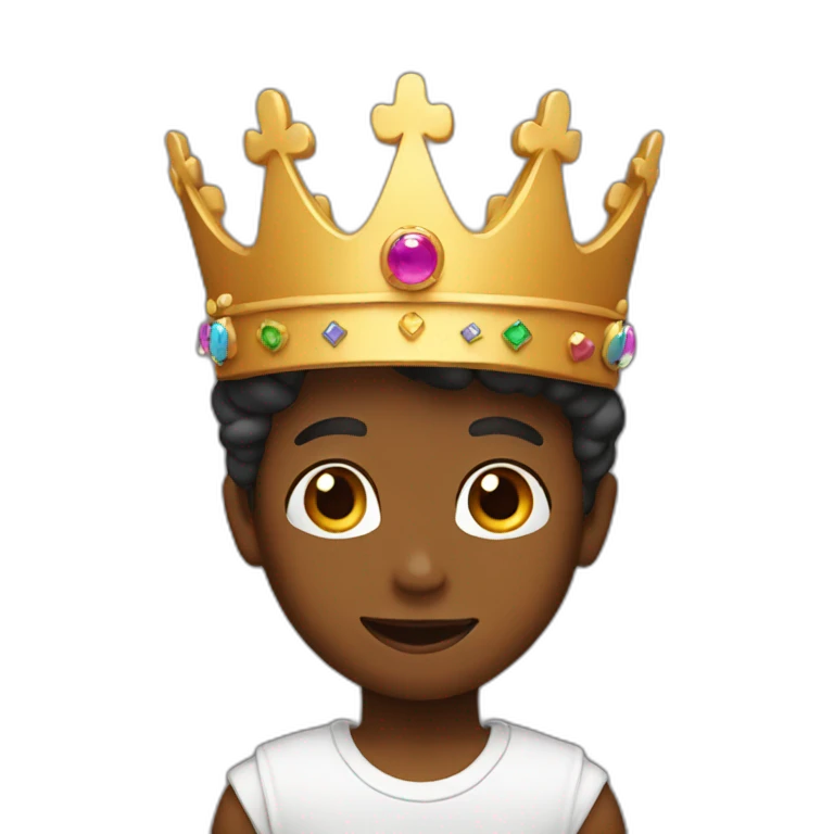 Boy with crown emoji