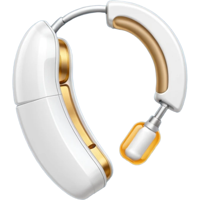 Earmold hearing aid color white emoji