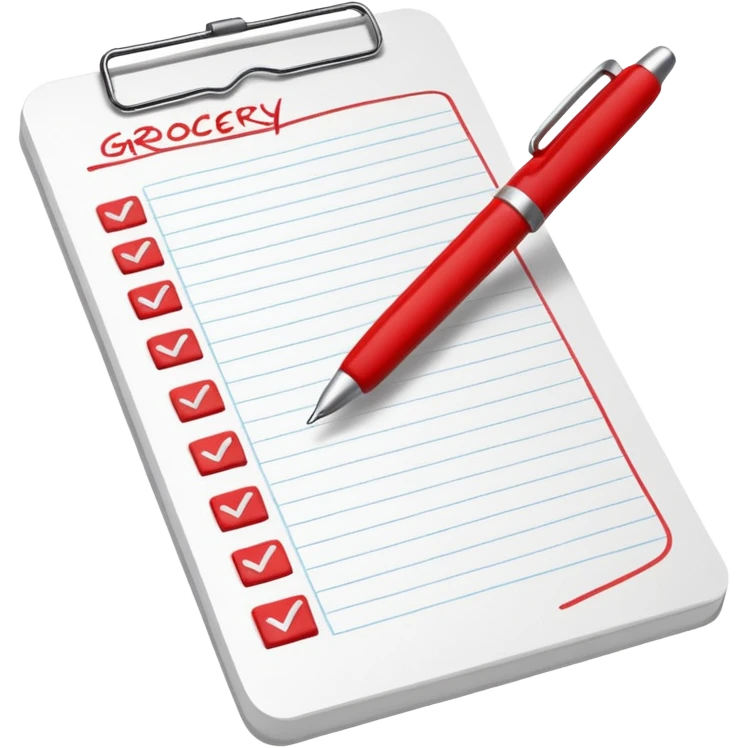 grocery list emoji