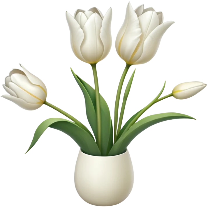 White tulips emoji